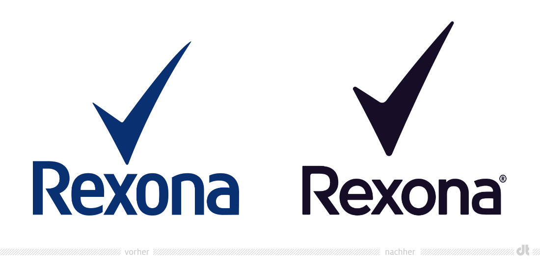 Rexona 标志 - 之前和之后