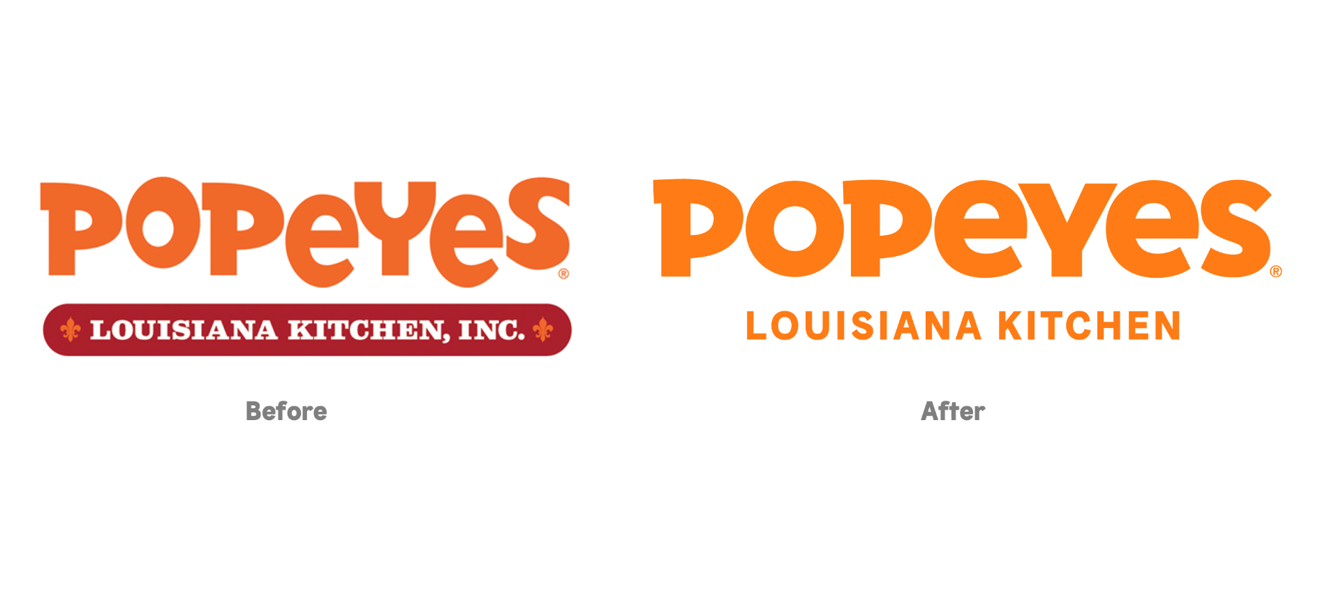 快餐鸡肉萨米饼Popeyes更新品牌LOGO