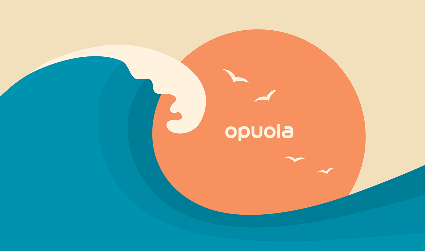 Opuola海滩启用新LOGO