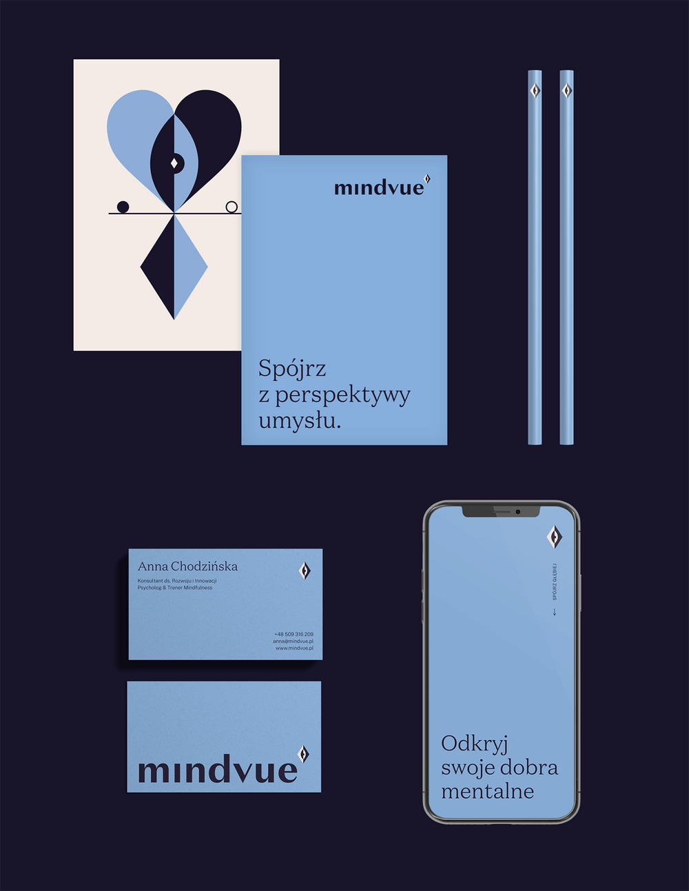 Mindvue心理健康管理LOGO设计
