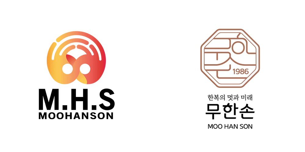 MooHanSon 新旧LOGO对比（左旧右新）